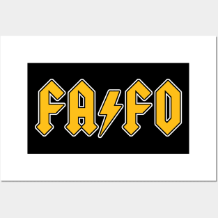 FAFO AC/DC Parody Dewalt yellow design Posters and Art